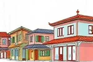 条漫《铁轨上的月亮》中夜色里延伸向远方的铁轨与月亮