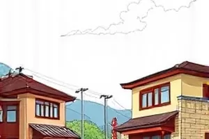 条漫《光合作用手册》中阳台上一排绿植与摊开的笔记本