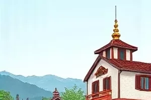 条漫《春分邮局》中绿色邮筒旁堆着未寄出信件的插画